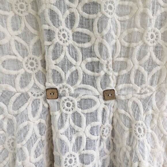 IC by Connie K Open Sleeveless Lace Linen Cardigan Vest Lagenlook Size Large - Picture 6 of 9